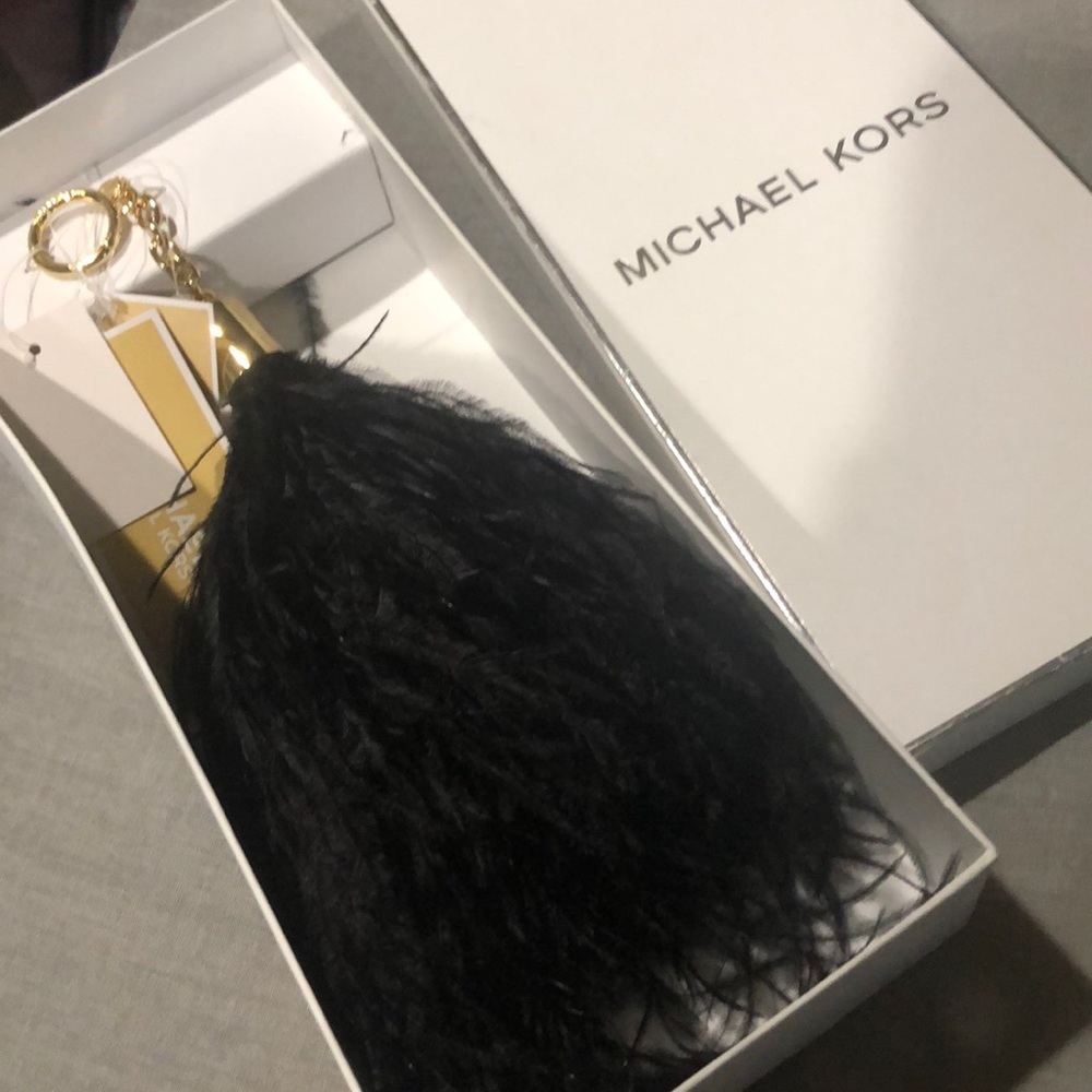 Michael Kors Ostrich Feather Pom Purse Charm